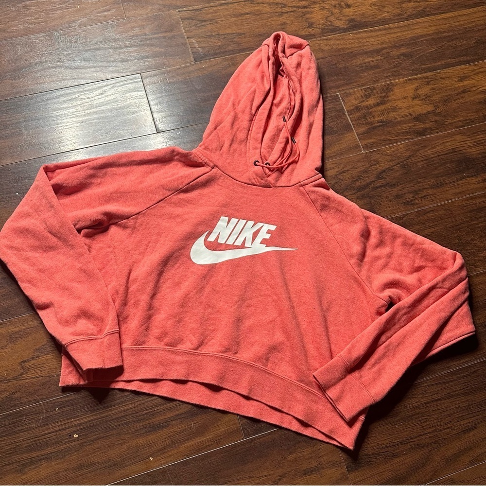Nike Pink Essential Cropped Hoodie Sweatshirt